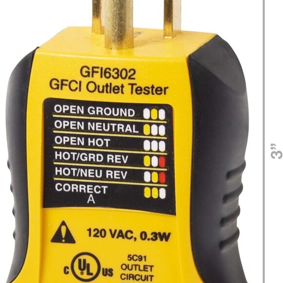 Instruments Non-Contact Voltage Tester VD6504 & GFCI Outlet / Receptacle Tester - Picture 8 of 12